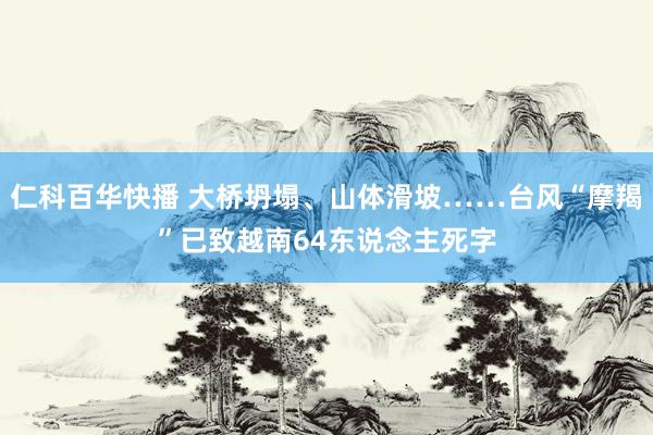 仁科百华快播 大桥坍塌、山体滑坡……台风“摩羯”已致越南64东说念主死字