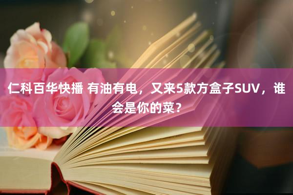 仁科百华快播 有油有电，又来5款方盒子SUV，谁会是你的菜？