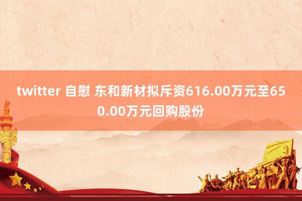 twitter 自慰 东和新材拟斥资616.00万元至650.00万元回购股份