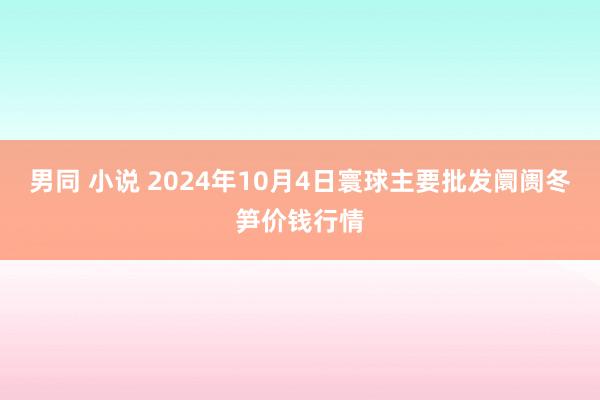 男同 小说 2024年10月4日寰球主要批发阛阓冬笋价钱行情