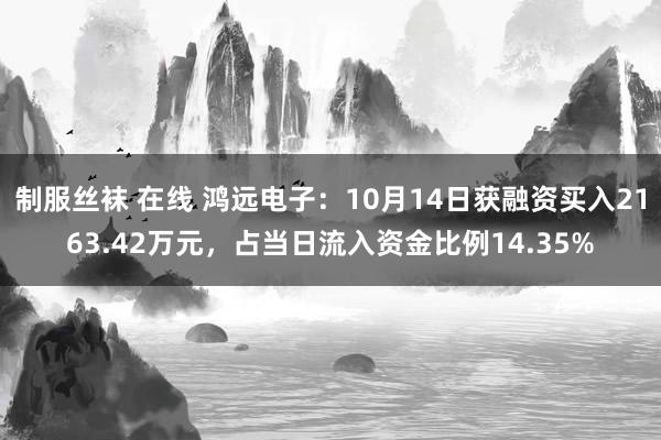 制服丝袜 在线 鸿远电子：10月14日获融资买入2163.42万元，占当日流入资金比例14.35%