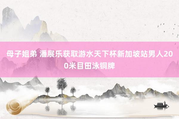 母子姐弟 潘展乐获取游水天下杯新加坡站男人200米目田泳铜牌