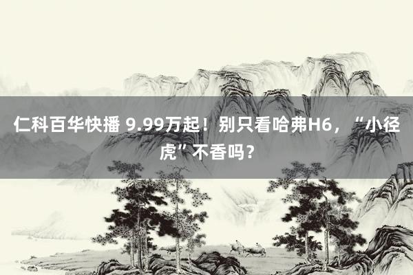 仁科百华快播 9.99万起！别只看哈弗H6，“小径虎”不香吗？
