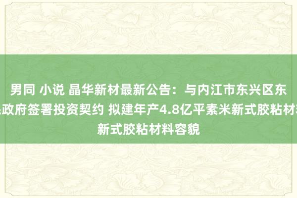 男同 小说 晶华新材最新公告：与内江市东兴区东谈主民政府签署投资契约 拟建年产4.8亿平素米新式胶粘材料容貌