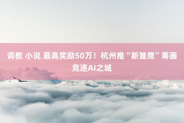 调教 小说 最高奖励50万！杭州推“新雏鹰”筹画竞逐AI之城