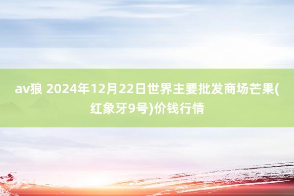 av狼 2024年12月22日世界主要批发商场芒果(红象牙9号)价钱行情