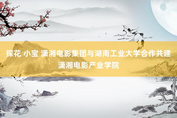 探花 小宝 潇湘电影集团与湖南工业大学合作共建潇湘电影产业学院