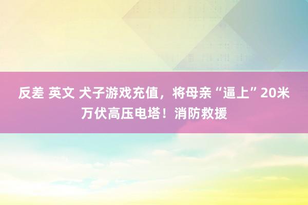 反差 英文 犬子游戏充值，将母亲“逼上”20米万伏高压电塔！消防救援
