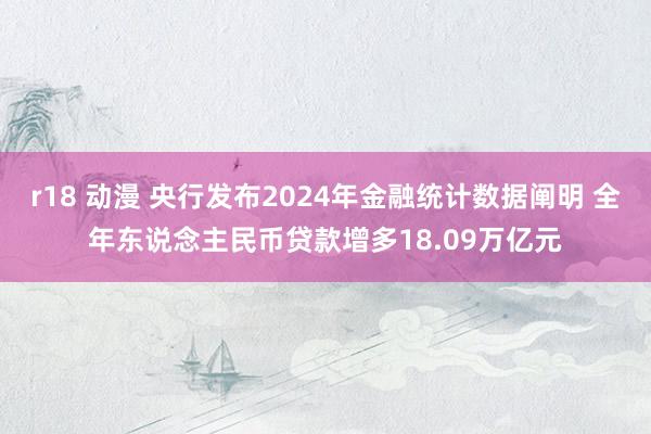 r18 动漫 央行发布2024年金融统计数据阐明 全年东说念主民币贷款增多18.09万亿元