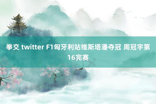 拳交 twitter F1匈牙利站维斯塔潘夺冠 周冠宇第16完赛