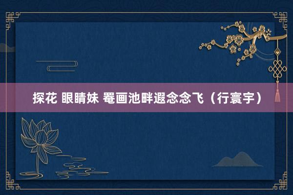 探花 眼睛妹 罨画池畔遐念念飞（行寰宇）