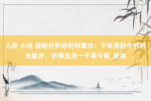 人妖 小说 探秘开罗哈利利集市：千年商韵中的时光散步，仿佛走进一千零今夜_旅游